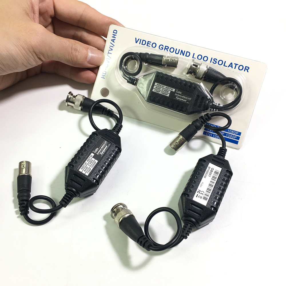 HD BNC Koaxial-Video-Erdschleifen-Isolator mit integriertem Video-BALUN-Stecker auf Buchse für 4k 5mp 2mp CCTV-Kamera