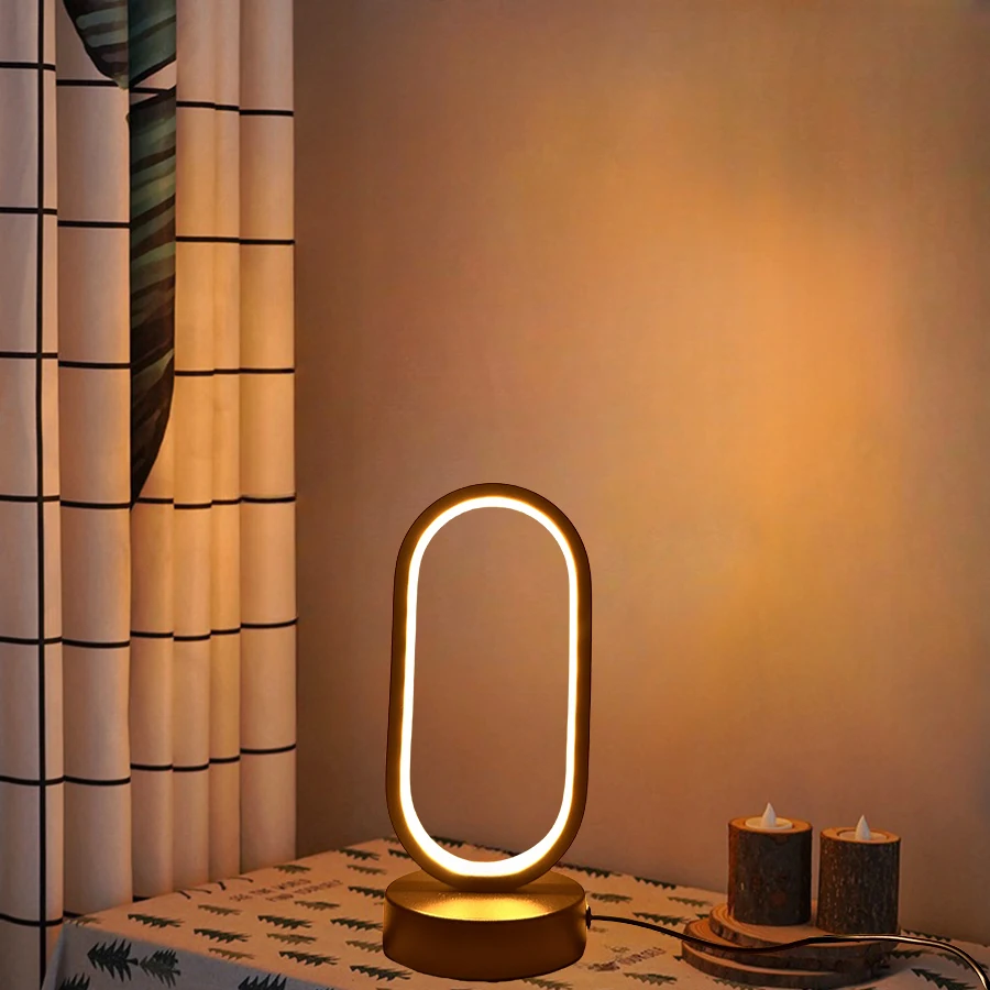 Lámpara Led en forma de U, lámpara decorativa para dormitorio, mesita de noche, sala de estar familiar, estudio, iluminación nocturna LED
