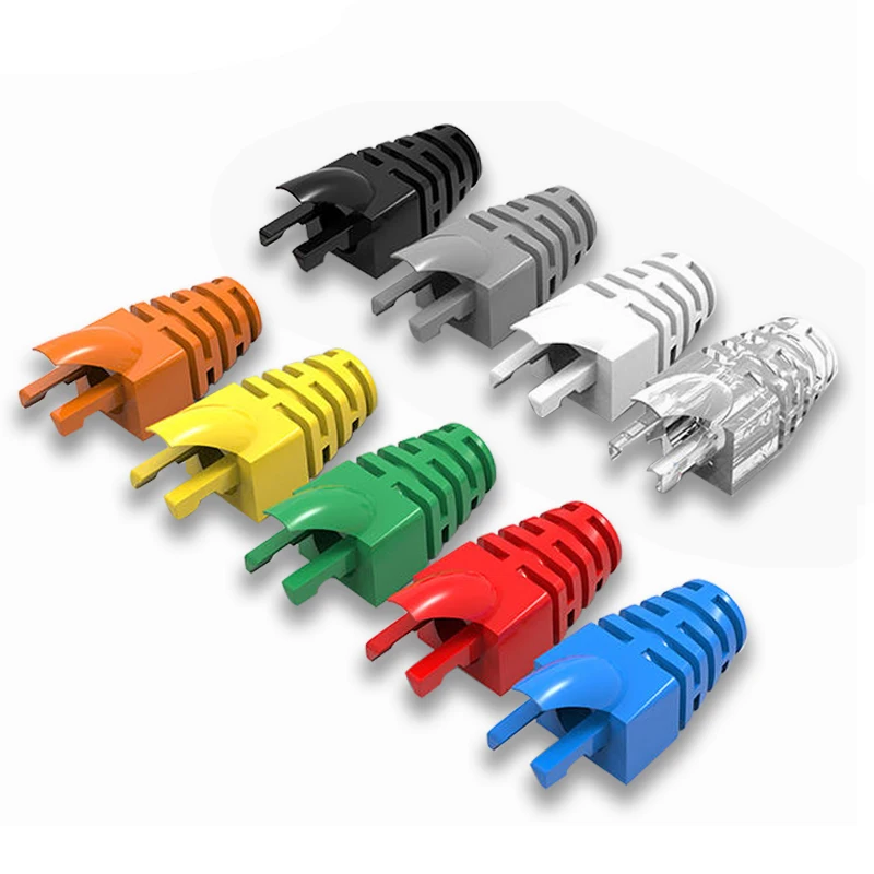 ZoeRax 100 шт. Cat5E CAT6 RJ45 сетевой кабель Ethernet сброс натяжения ботинки кабеля Соединительный разъем крышка