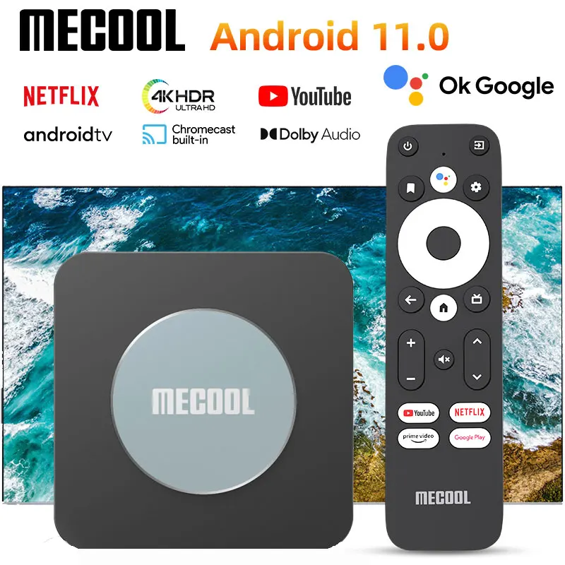 Mecool KM2 plus S905X4 Android 11 TV Box smart 4K für Netflix 2GB 16GB Dolby Atmos USB3.0 100M LAN Set-Top-Box TV-Receiver 2022