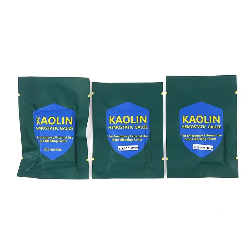 4 ขนาด Hemostatic Gauze COMBAT การบาดเจ็บฉุกเฉิน Z-พับที่ละลายน้ําได้สําหรับ Ifak ยุทธวิธีทหาร First Aid Kit บาดแผลทางการแพทย์ Dressing