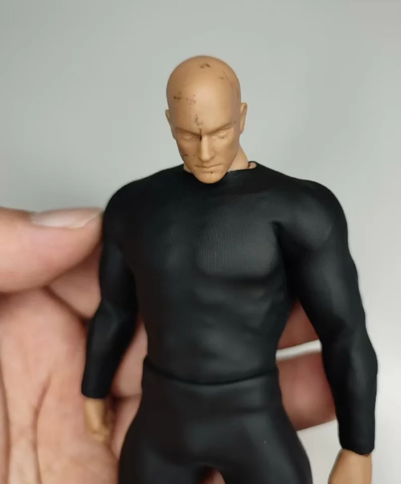 Vtoys用タイトフィットスーツセット,ブラックトップとパンツ,6インチモデル,1:12スケール