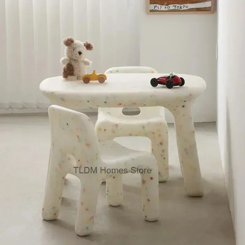 Jogo de estudo pré-escolar crianças mesa cadeiras do bebê sala criança plástico escritorio infantil conjunto móveis das crianças