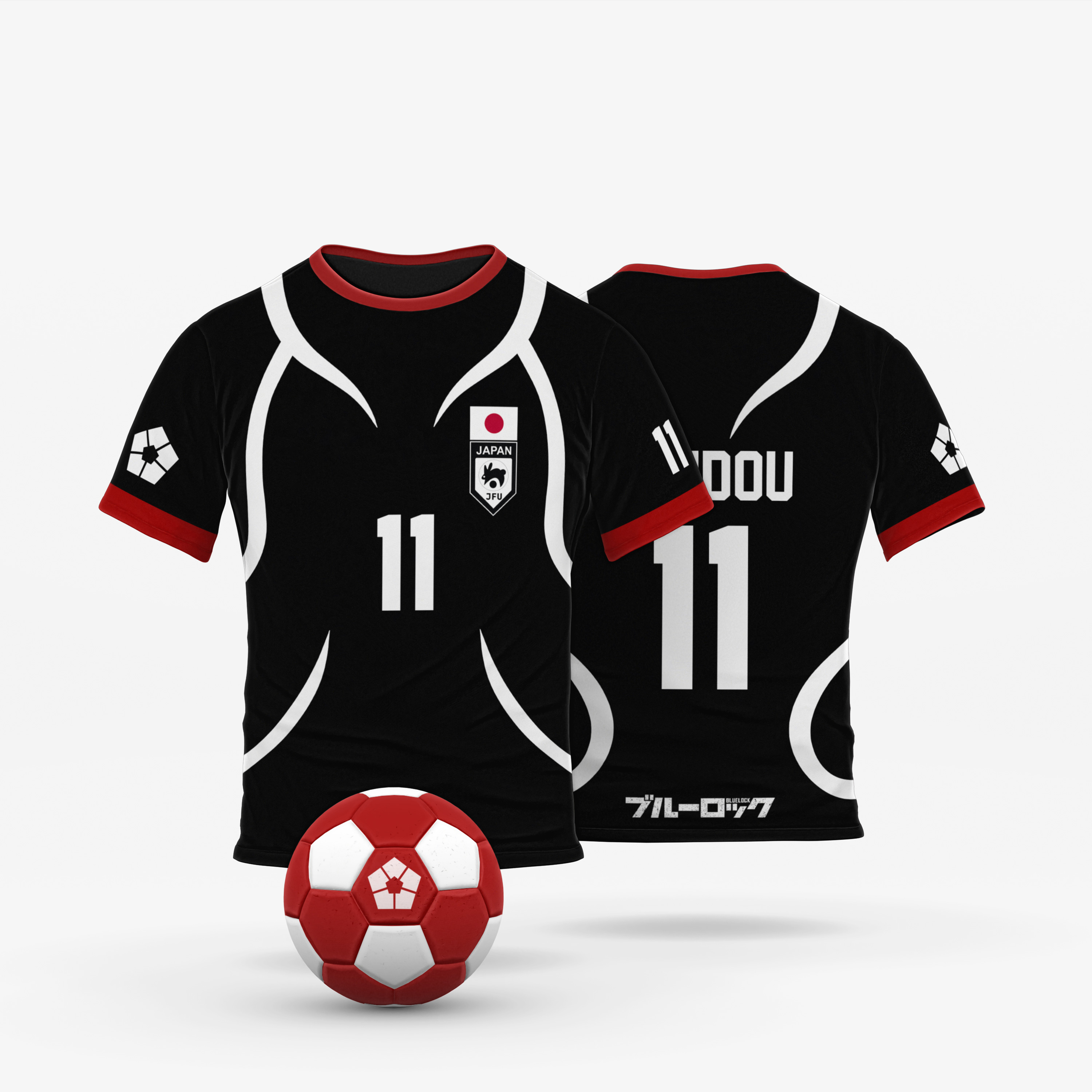 Blue Lock Japan U20 Black Cartoon Anime Cosplay Men Jersey Summer Short Sleeve Children Tee Tops Quick-Dry Fashion Women T-shirt