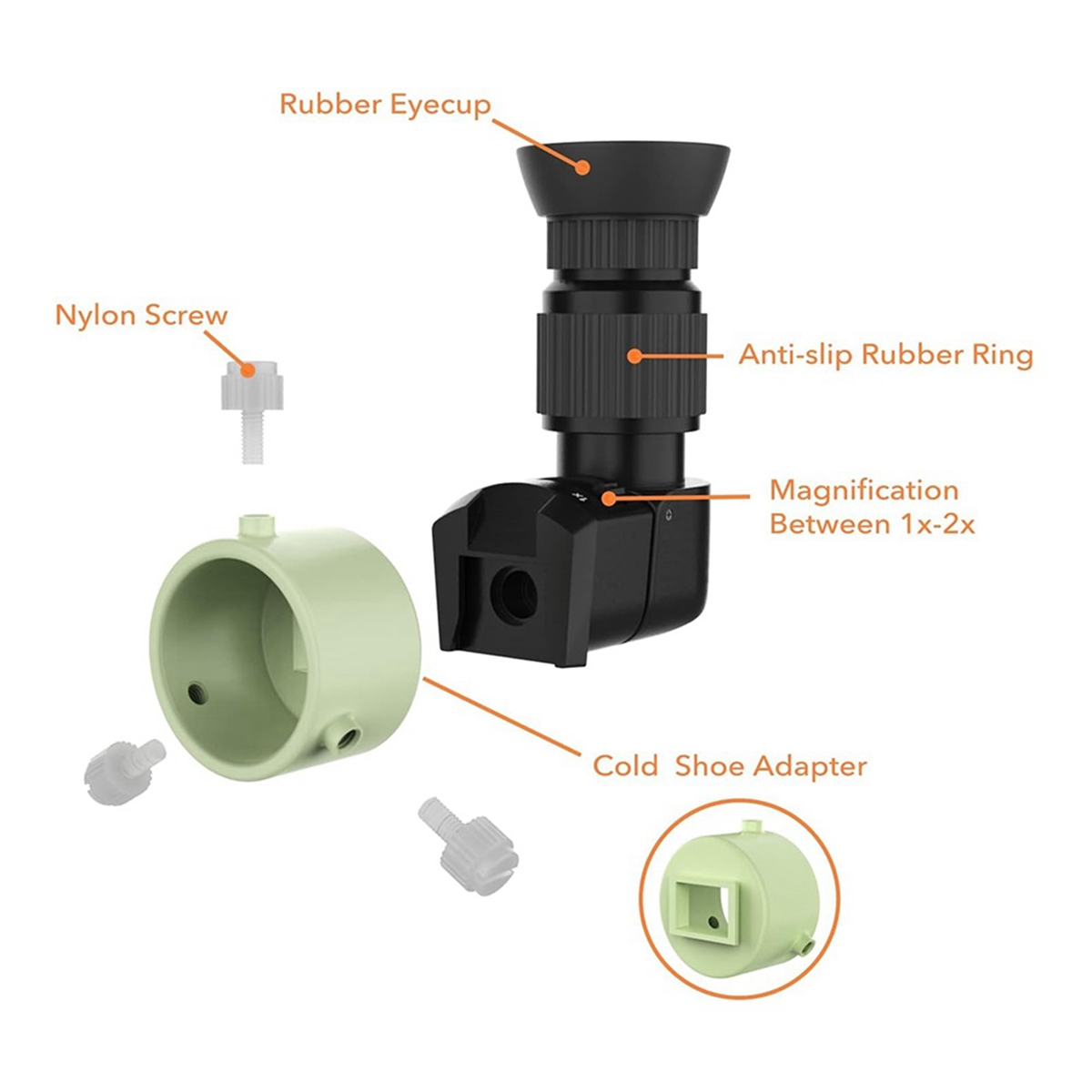 Visor de ângulo reto AA91 com adaptador para escopo polar, dioptria integrada e 360 ° Rotação para Fazer Alinhamento Polar