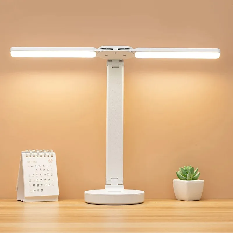 Lâmpada de mesa led usb recarregável toque luz da noite 3 níveis regulável proteção para os olhos dobrável lâmpada mesa para o quarto cabeceira readin