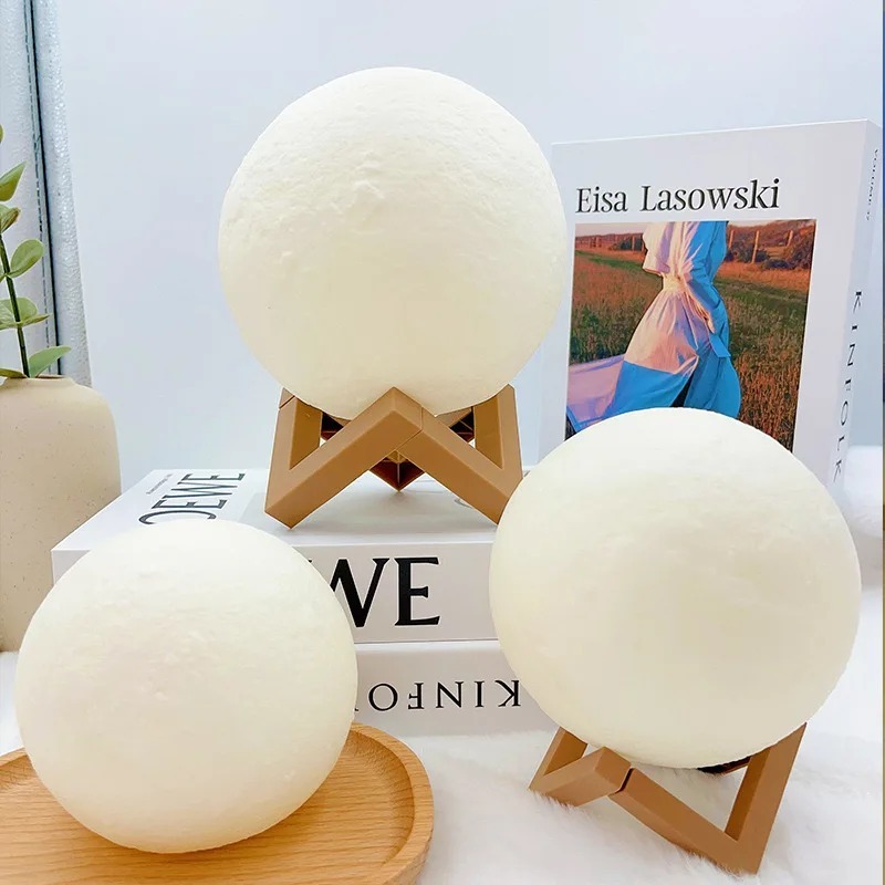 Día del niño Luz de luna pintada a mano Paquete de materiales pintados DIY Jardín de infantes Actividades entre padres e hijos Luz nocturna de planeta