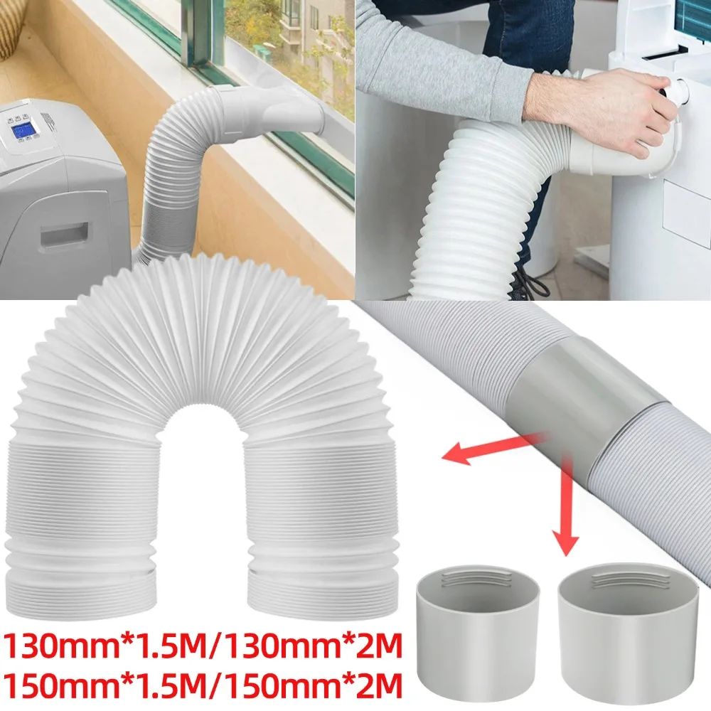 Tubo de escape Flexible para aire acondicionado móvil, pieza de repuesto Universal portátil de 1,5/2M