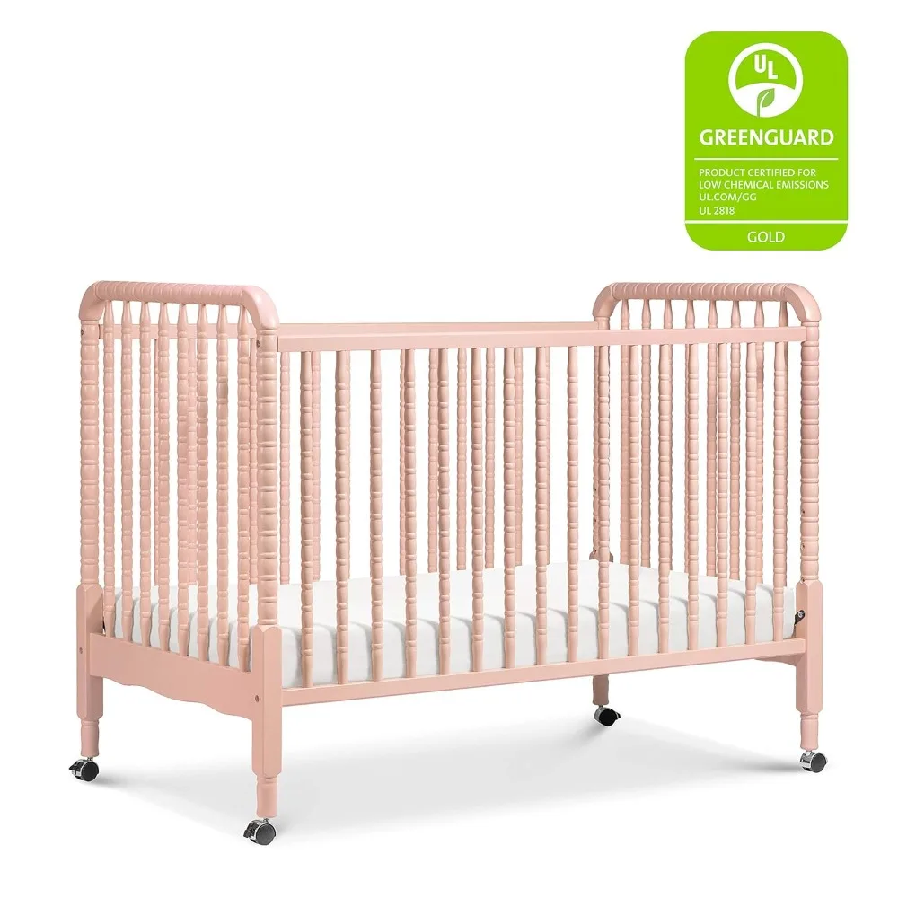 DaVinci Jenny Lind 3-in-1 Convertible Crib , Removable Wheels, Greenguard Gold Certified