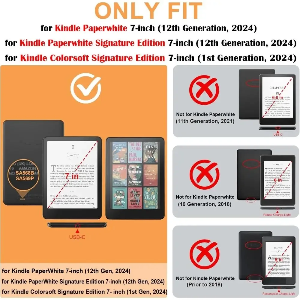 Protector de pantalla para Kindle Paperwhite 2024 (12a generación) 7 pulgadas para Kindle Colorsoft Signature Edition 7 ''vidrio templado