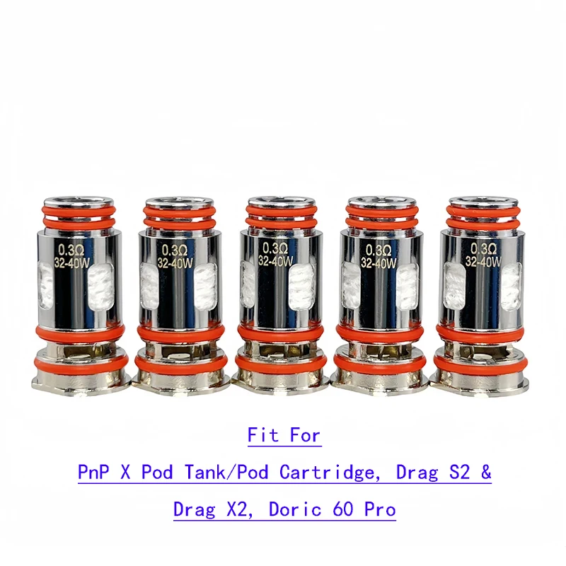Cartucho de tanque PnP X Coil 0,15, 0,2, 0.3ohm para PnP X Pod, Drag S2, Drag X2 Kit(5 piezas)