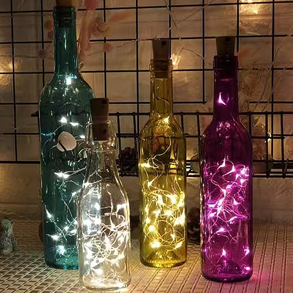 บาร์ LED ขวดไวน์ Cork String ไฟ Fairy ไฟ IP65 กันน้ําตกแต่ง DIY คริสต์มาสงานแต่งงานโรงแรม PARTY Garlands