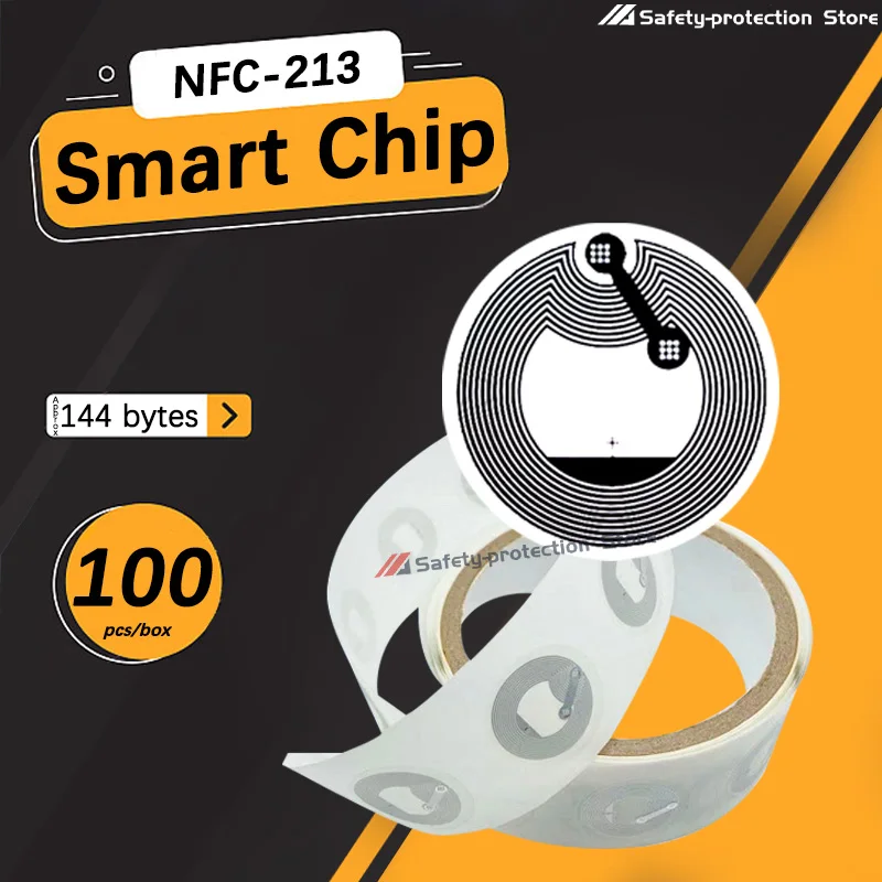 100 stks/doos] nfc-stickertag, NFC-tag, bruikbare telefoon, ISO 144443 A, 13,56 MHz, Ntag213 114 bytes