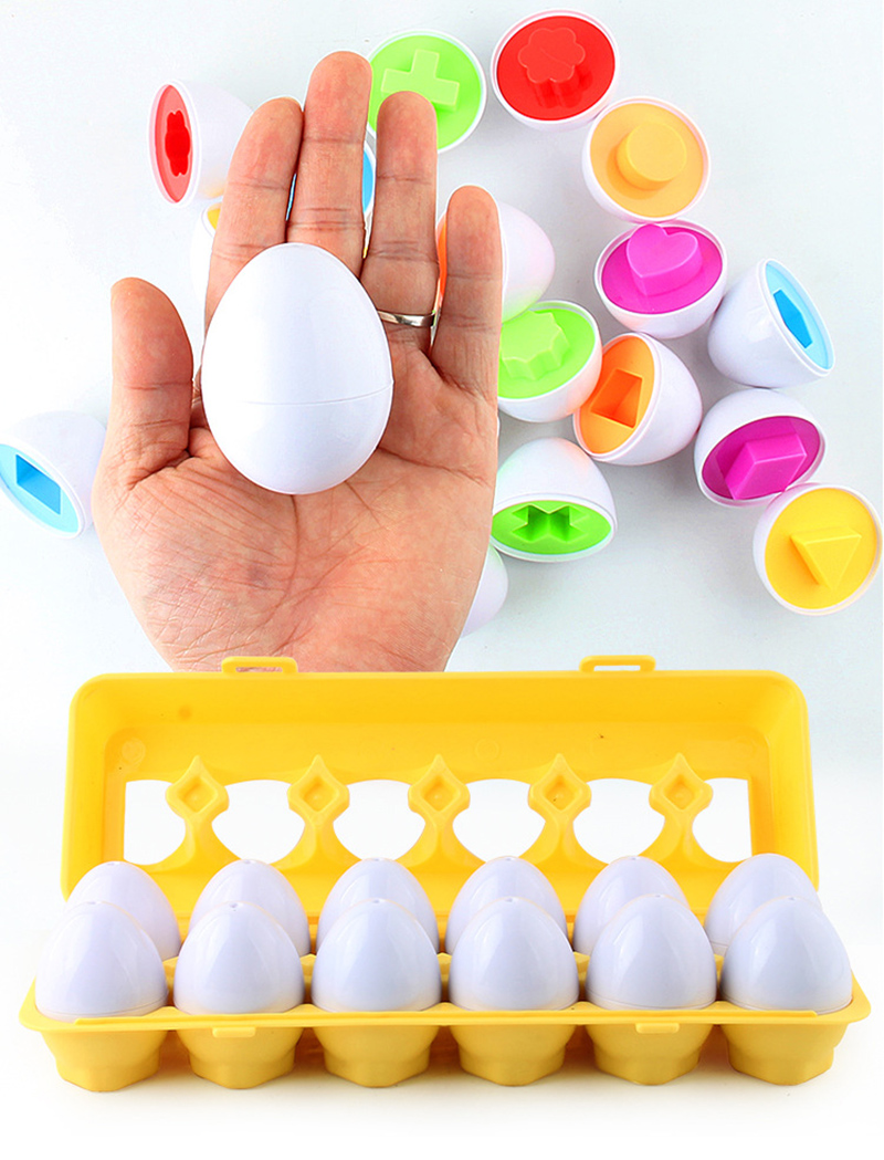 Jouet d'œufs intelligents Montessori pour bébé, jeux de Puzzle assortis, trieur de formes d'œufs sensoriels, jouets éducatifs d'apprentissage pour enfants de 2 à 3 à 4 ans