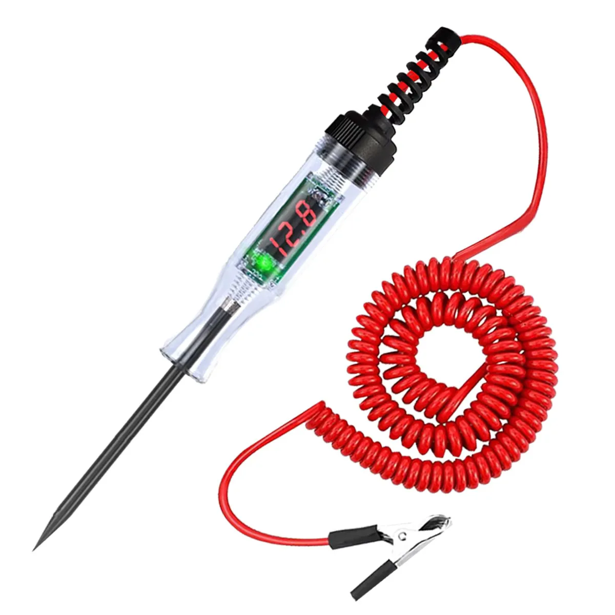 Probador de circuito de voltaje para coche y camión, pluma de prueba de sonda de diagnóstico de coche, bombilla, pluma medidora eléctrica, herramientas de reparación, 6V, 12V, 24V