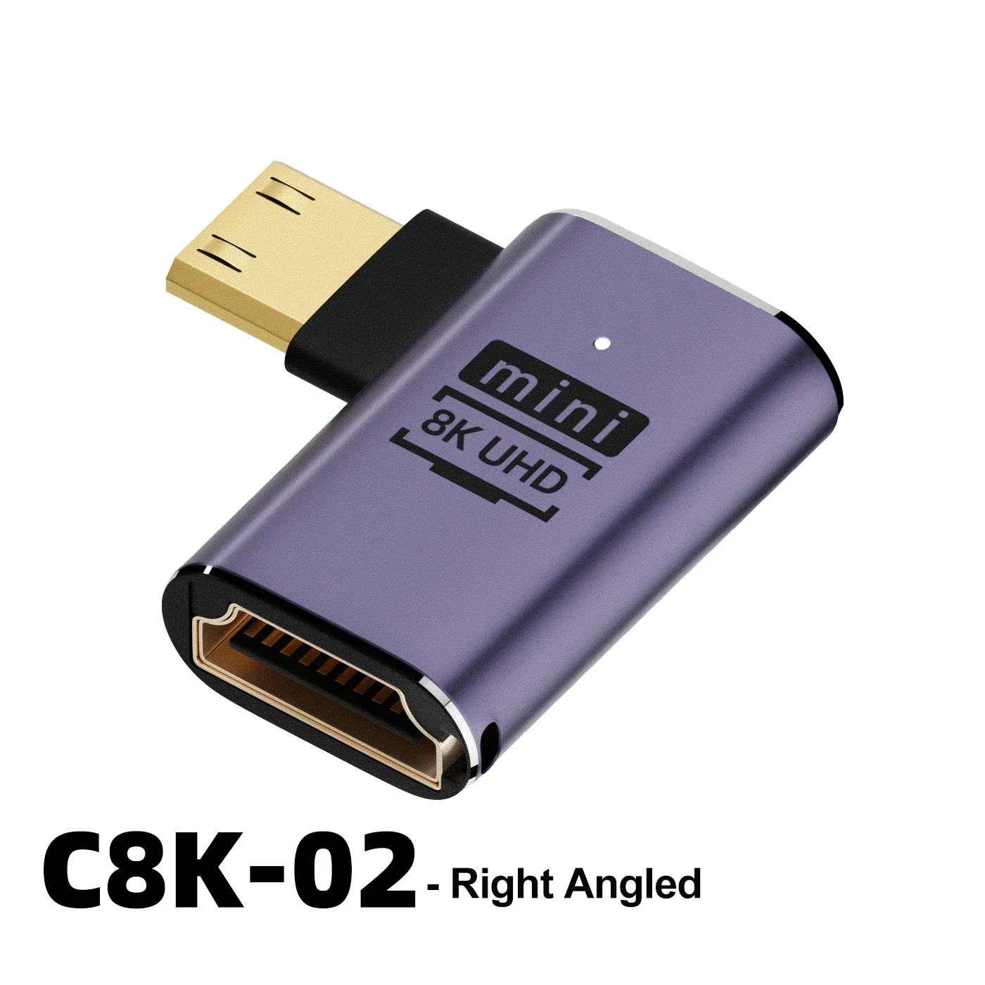 Adaptador Compatible con HDMI, convertidor macho a hembra de ángulo recto de 90 y 270 grados, conector HD 8K, extensor compatible Mini/Micro HDMI