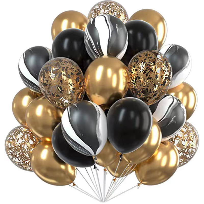 30 pièces 12 pouces confettis métallique Chorme ballons macaron Latex Ballon anniversaire mariage fête d'anniversaire décoration fournitures