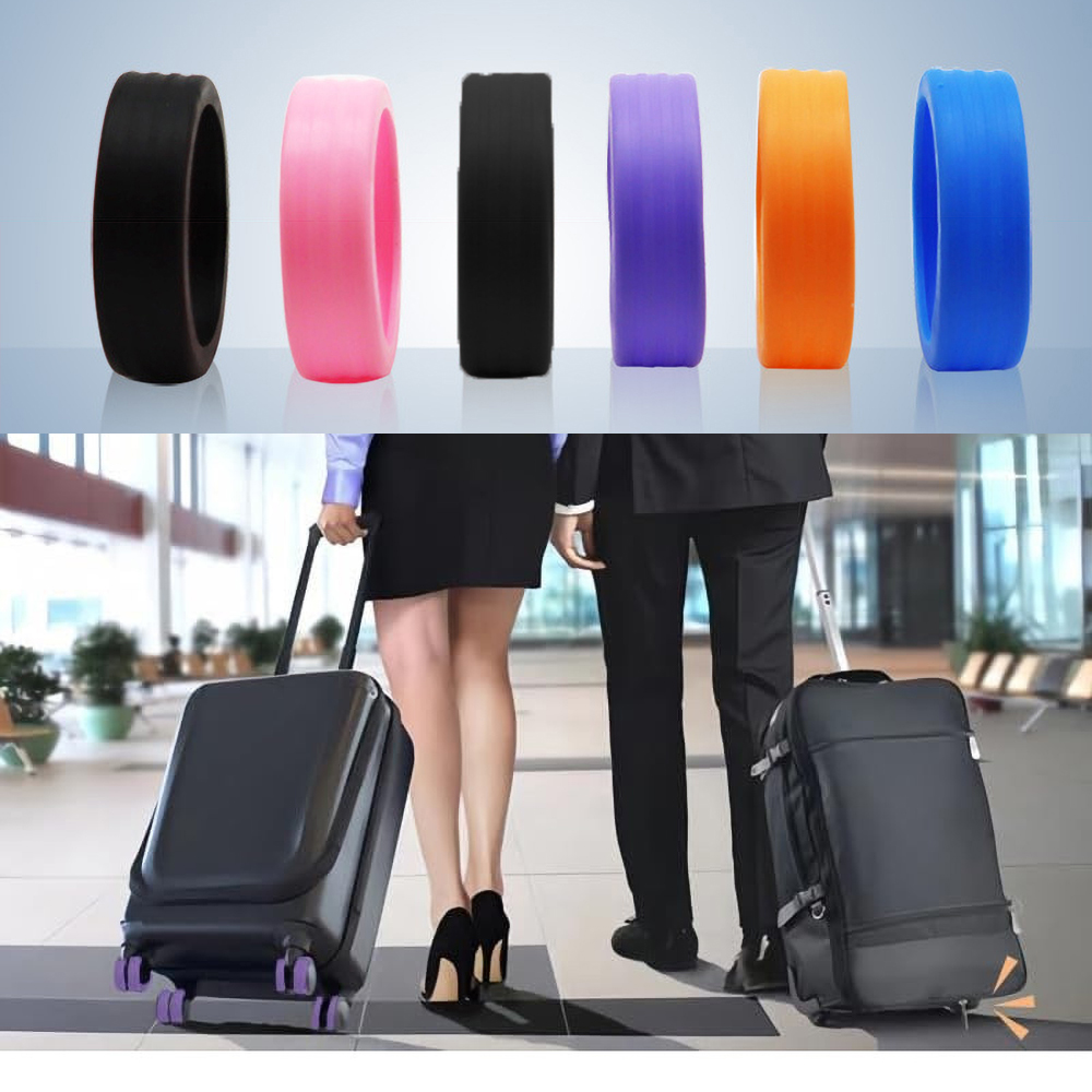 Protector de rueda de silicona para compartimento de equipaje, cubierta protectora de rueda, cubierta de carrito, funda con ruedas silenciosa, accesorios para maleta, 32/8 Uds.