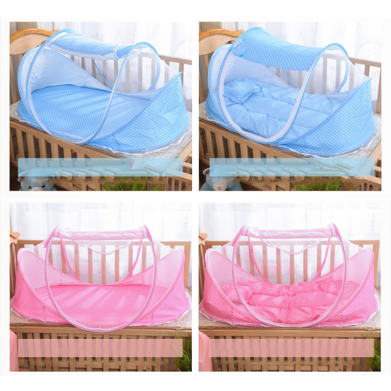Baby Bed Mosquito Net Baby Bed Crib Folding Net Mosquito Net Mattress Pillow Suit Newborn Cradle Mesh Tent Net Baby Bedding
