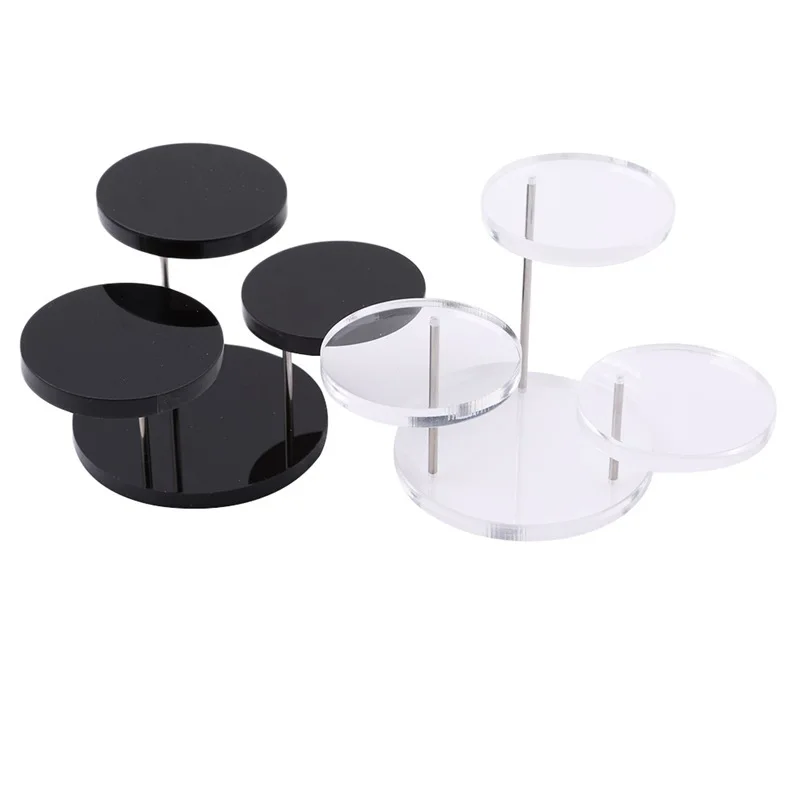 3-lagen verkopen mode temperament hoogwaardig gevoel voor acryl sieraden displaystandaard / meerlaags rond taart- en dessertrek