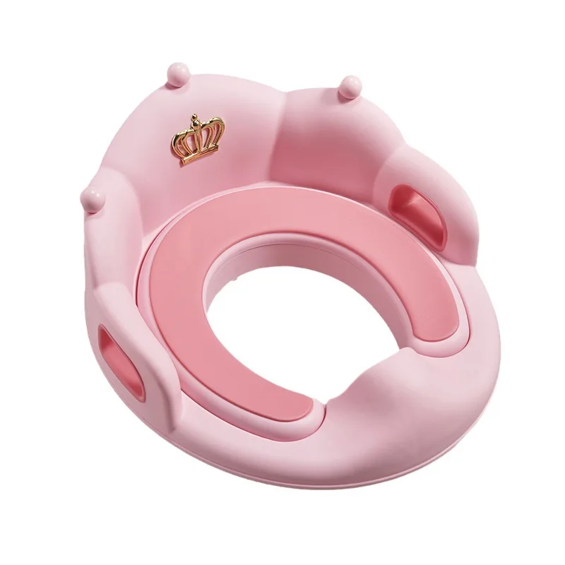 Assento sanitário portátil para crianças, assento de vaso sanitário com coroa para bebês, almofada auxiliar para assento de vaso sanitário, mictório, capa de assento de treinamento