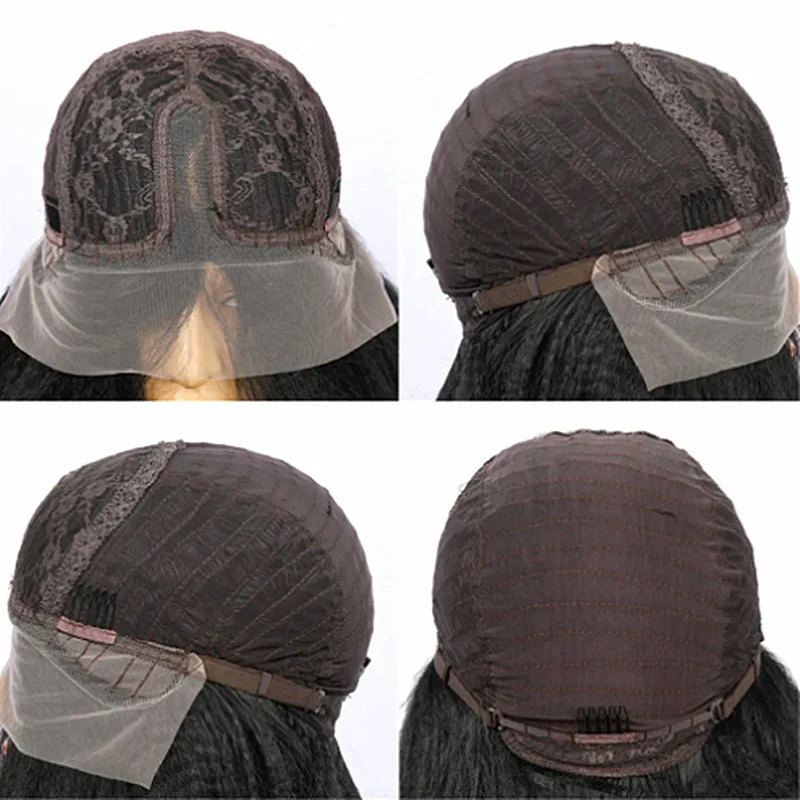 Peluca con malla frontal rizada profunda para mujer, pelo de bebé prearrancado, resistente al calor, para uso diario, suave, sin pegamento, 26 "de densidad 180