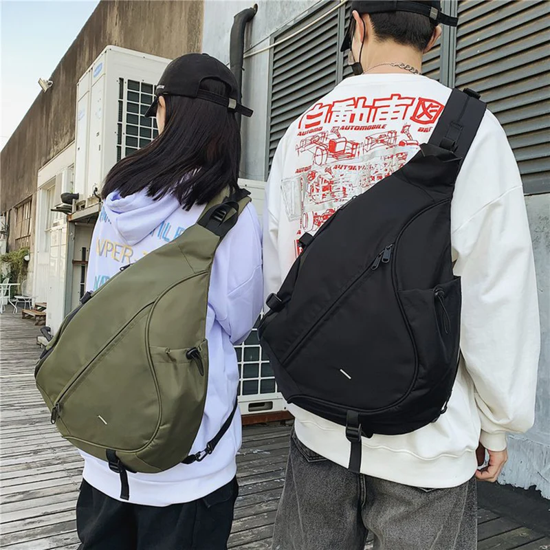 Pacote de peito masculino de grande capacidade casual hip hop viagem unissex bolsa crossbody de armazenamento de nylon de alta qualidade bolsa de ombro frete grátis