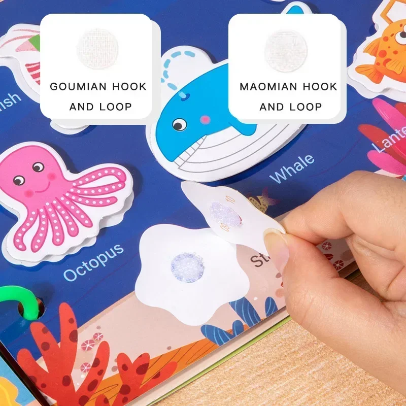 การเรียนรู้เกม Montessori หนังสือกิจกรรมวางสติกเกอร์ Logical Life ability Sorting การศึกษาการจับคู่เด็กวัยหัดเดินสําหรับของขวัญเด็ก