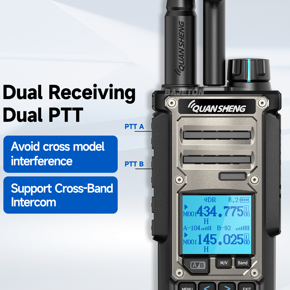 Quansheng TK11 8 Walkie Talkie 10W Multi Band AM USB LSB CW 27MHz CB LW MW SW SSB NOAA Spectrum Analyser for K5 8 Two Way Radio