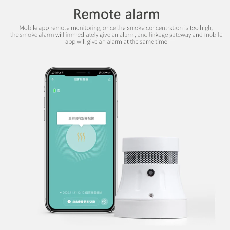 CORUI Tuya Wifi/Zigbee สมาร์ทเครื่องตรวจจับควัน Security Alarm System Smart Life/tuya App Smoke Alarm Fire Security Protection