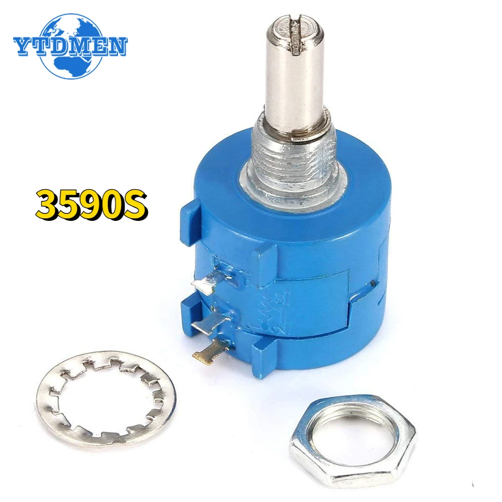 1 Uds potenciómetros de precisión multivuelta 3590S potenciómetro bobinado resistencia ajustable 100R 200R 2K 5K 10K 20K 50K 100K Ohm