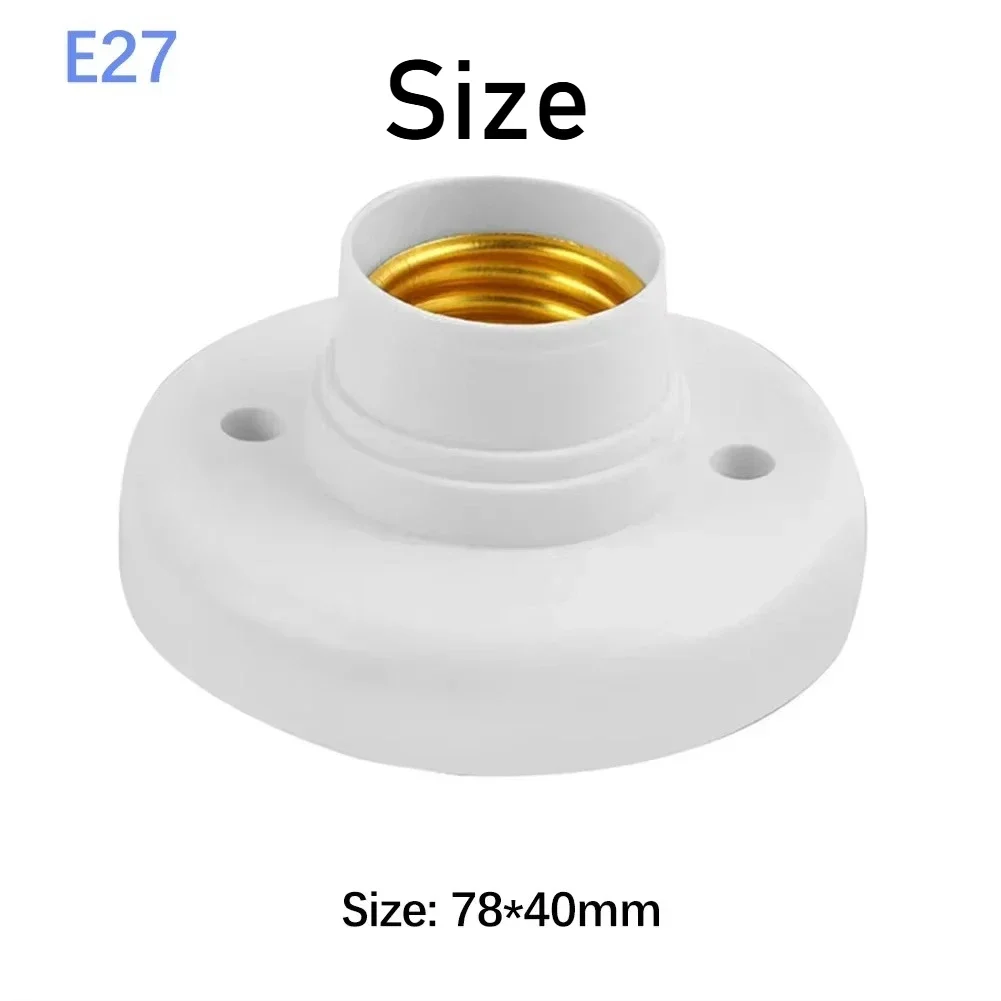 1-20PCS 220V E27 Screw Lamp Stand Light Bulb Socket Holder Adapter Base Cap Socket White Ceiling Light Lamp Bulb Fixing Base