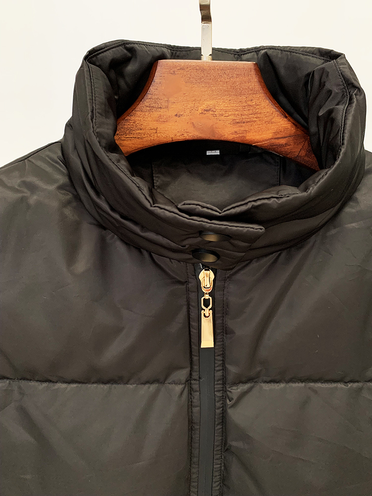 HIGH STREET Newest 2024 F/W Designer Coat Women's Slim Fitting White Duck Trimed Down Jacket
