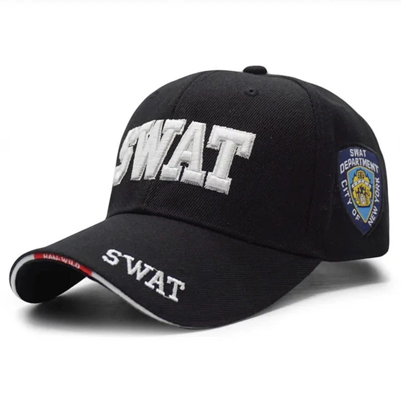 새로운 패션 SWAT 편지 자수 Snapback 모자 남여 봄, 가을 야외 조절 캐주얼 모자 선 스크린 모자