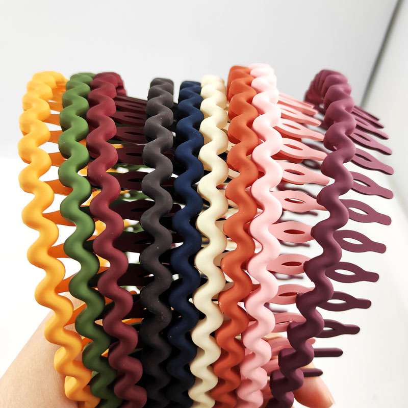 1/2/3 stücke Haar Clip Matt Farbe Stirnband frauen Nicht-slip Band Zähne Einfache Druck Stirnband gesicht Stirnband Haar Zubehör