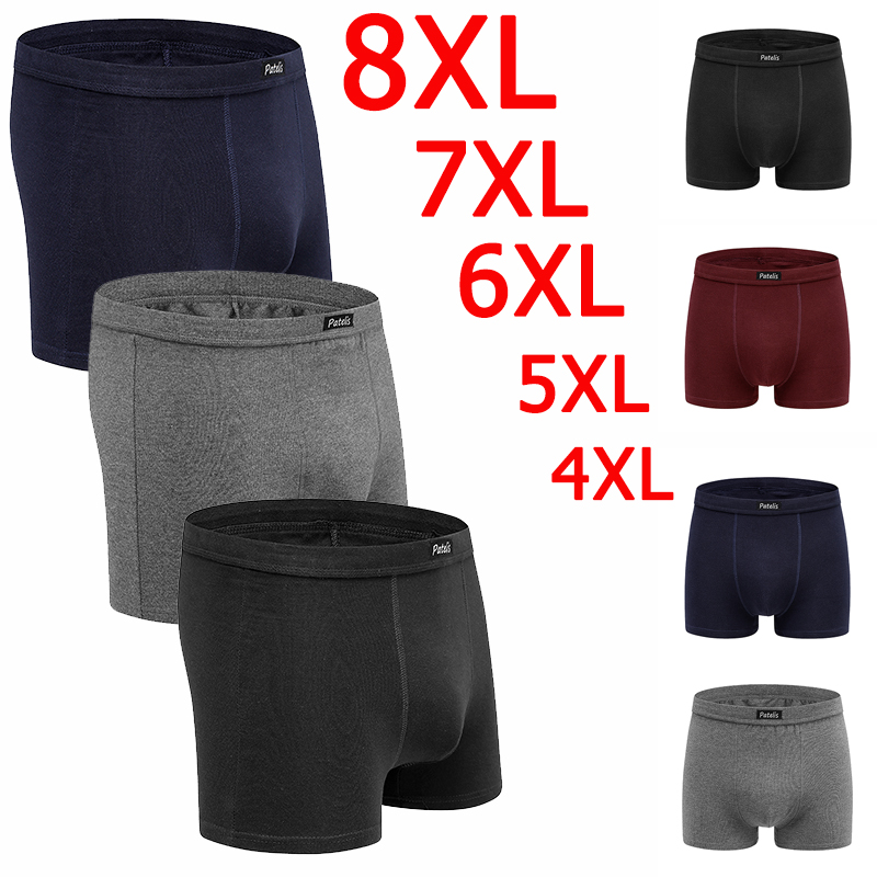 Мужское нижнее белье 8XL Боксеры мужские 7XL Мужские боксеры 6XL 95-220 кг Удобные хлопковые шорты 팬티 5XL Boxer Hombre Men Трусы Мужские