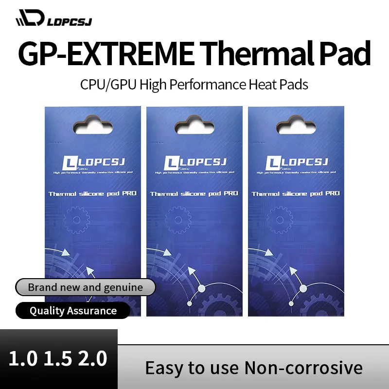 Ldpcj almofada térmica cpu/gpu placa gráfica placa-mãe almofada de alto desempenho dissipação de calor almofada de silicone multi-tamanho