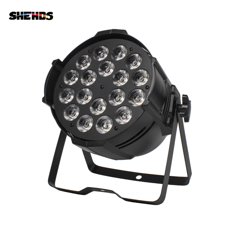 SHEHDS aleación de aluminio LED Par grande/plano 18x18W RGBWA + UV/18X12W RGBW Par luz para DJ Bar Disco luces de Navidad público