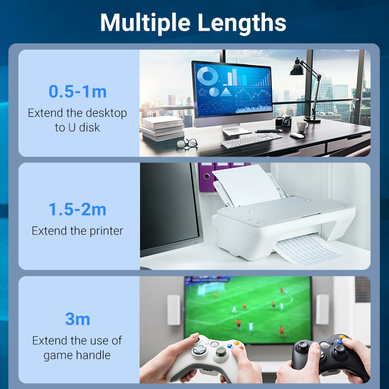 Chính Hãng Vention Cáp Nối Dài USB 3.0 Với Sợi Dây Cáp Nối Dài Nhanh Tốc Độ USB 3.0 Cáp Mở Rộng Cho Laptop USB 2.0 Nối Dài