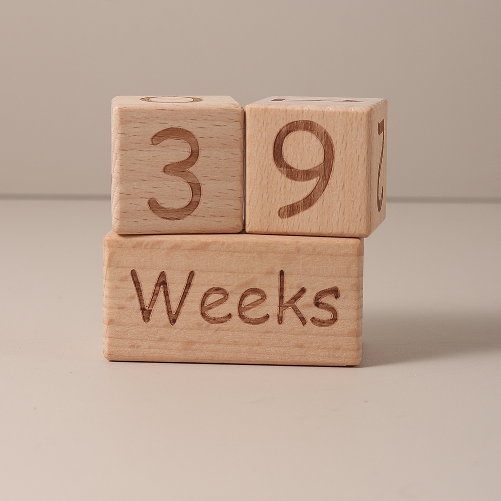 3-częściowy zestaw bloków do zdjęć z kamieniami milowymi z okazji miesiąca wzrostu drewniany dzień dziecka z torbą hello world oznakującą urodziny