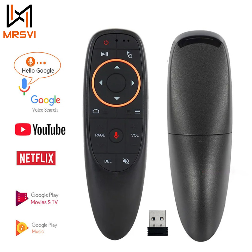 MRSVI G10S Air Mouse Voice Remote Control 2.4G Wireless Gyroscope for H96 MAX X88 PRO HK1 Q5 Android TV Box X96 DQ03 H98