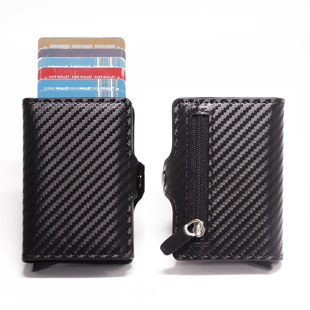 Cartera con tarjetero Rfid antirrobo para hombre y mujer, Carteras minimalistas inteligentes, tarjetero bancario delgado, funda, monedero, Carteras a elección