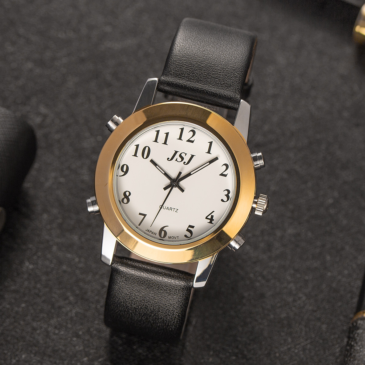 Relógio falante francês para cegos e idosos, pessoas visualmente imprevistas