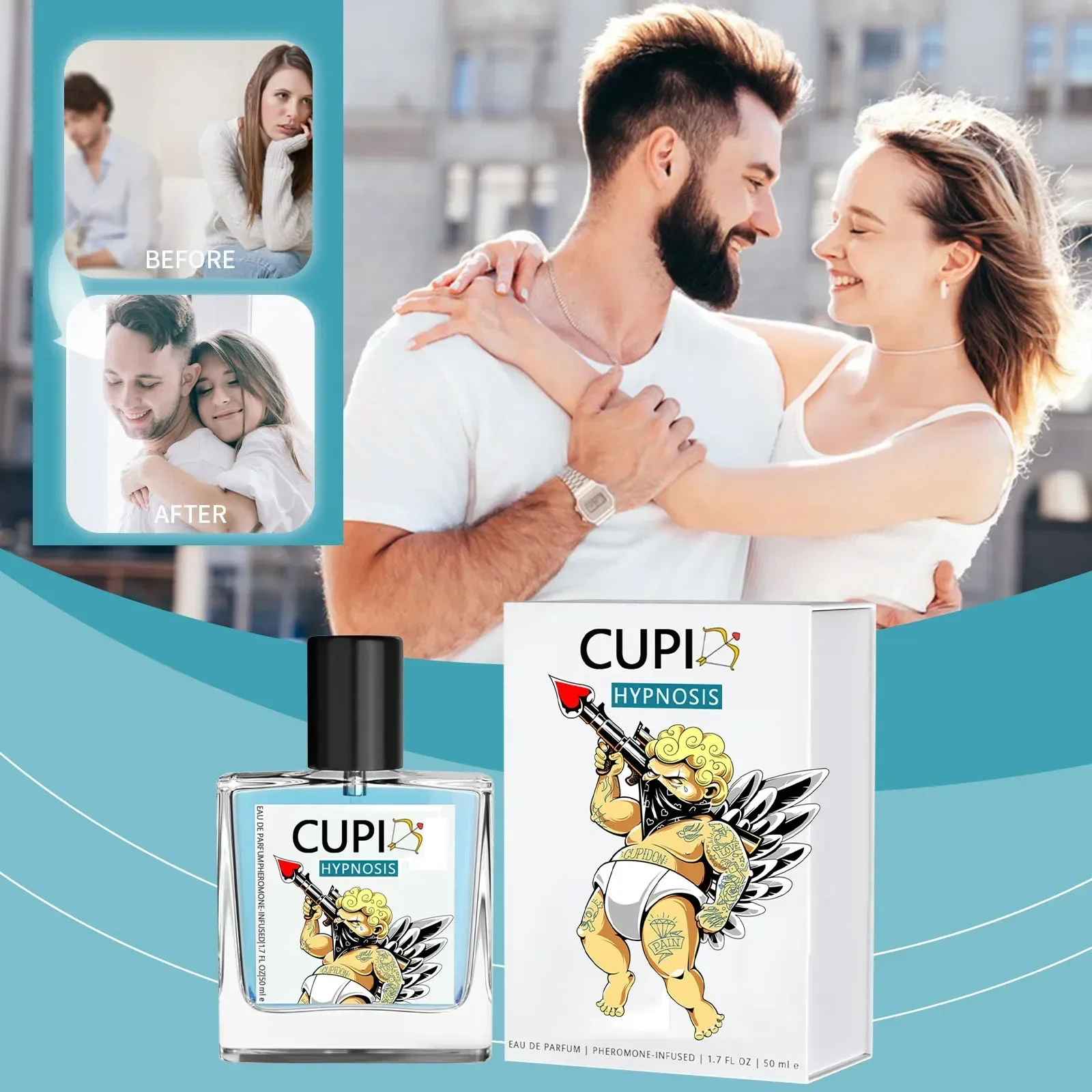 50 ml Amor Hypnose Parfüm Original langanhaltende Pheromondüfte Parfüm Köln leichter Duft für Männer und Frauen