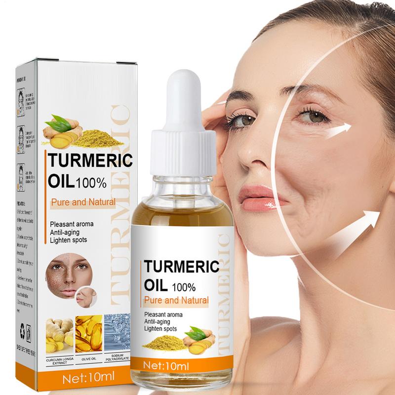 Aceite Esencial de cúrcuma, hidratante, tensor, brillo y reducción de líneas finas, Natural, puro, 10ml