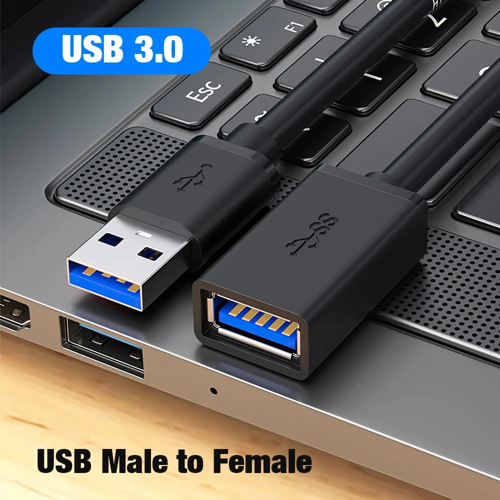 USB 3.0 USB Extension Male to Female High Speed 5Gbps Extension Data Cord For Smart TV PS4 Xbox SSD PC Keyboard Mouse Extender