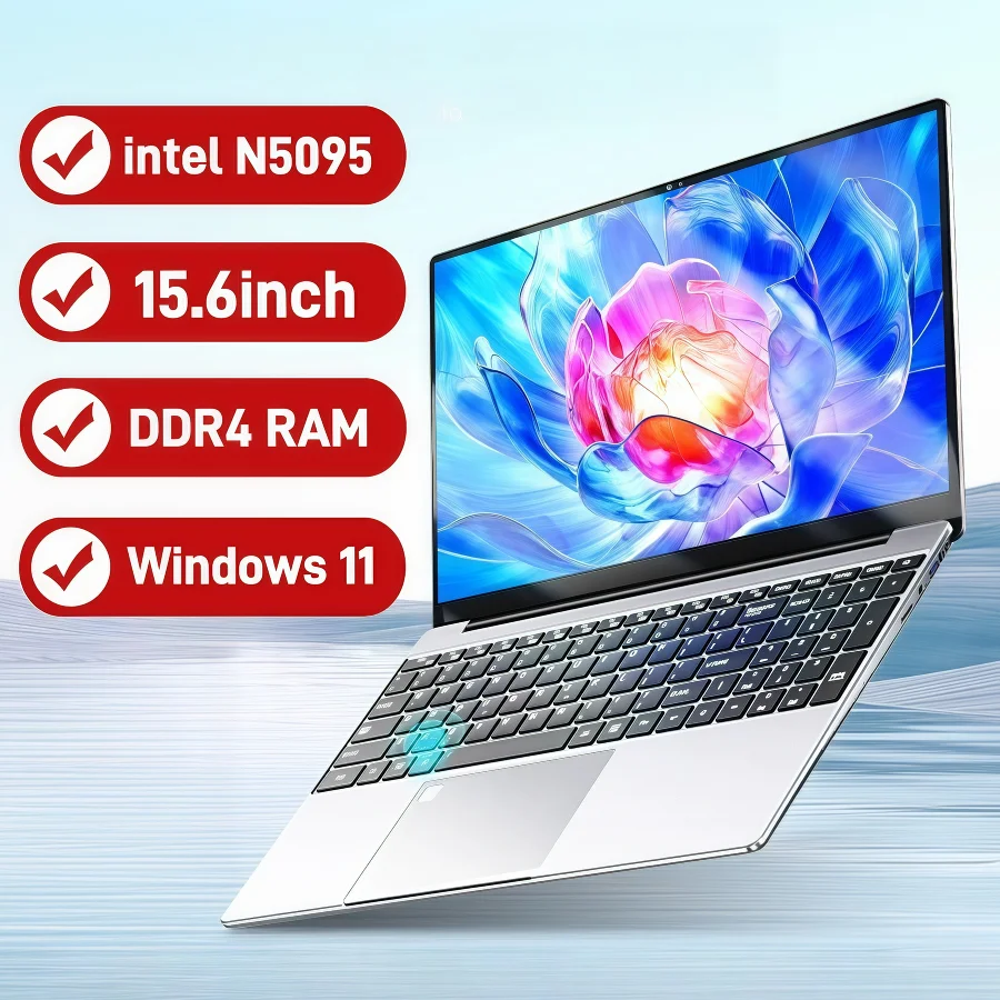 15,6" Intel N5095 gaming-laptops draagbare notebook pc 8GB 16GB DDR4 512GB 1TB SSD IPS Windows11 Verlicht toetsenborddeals