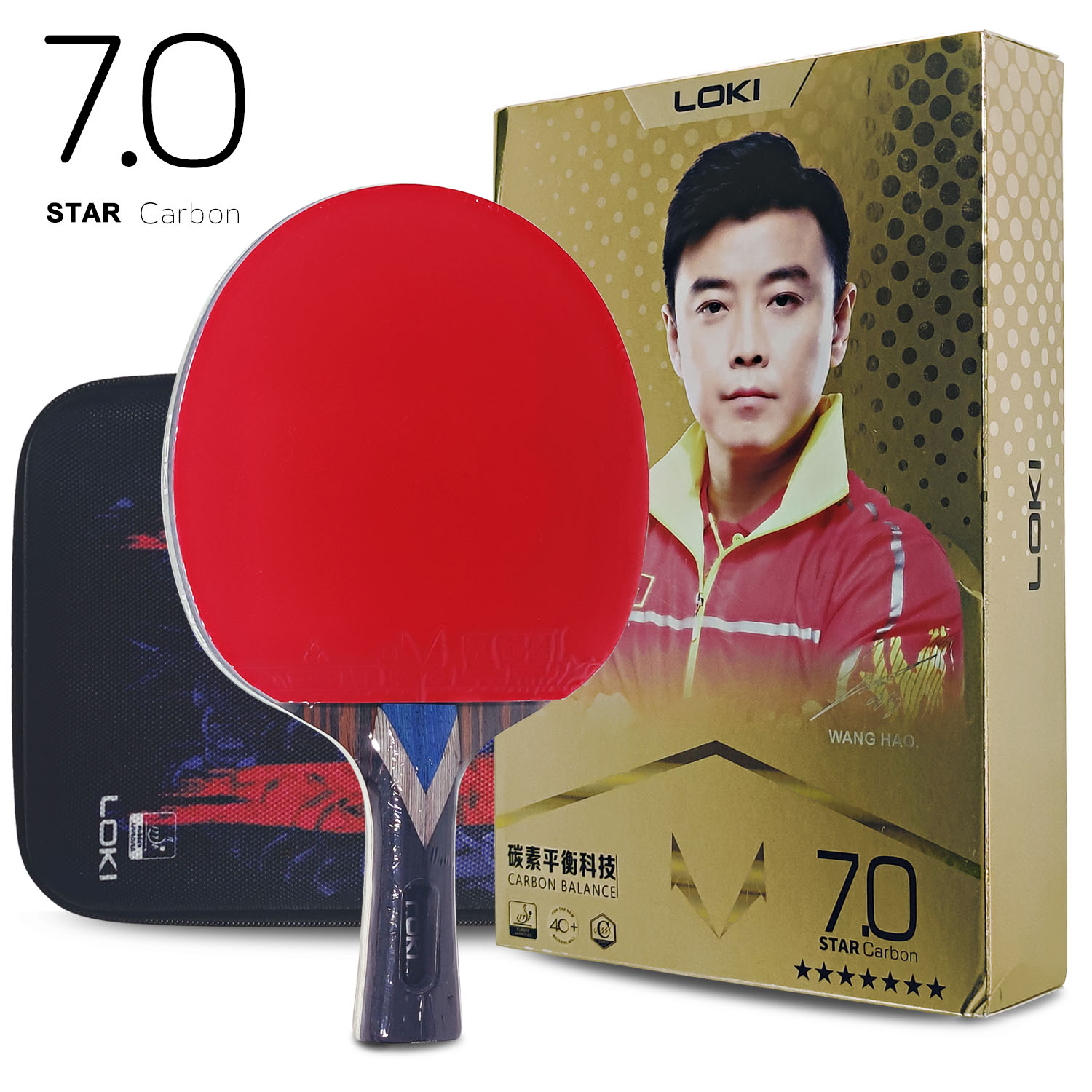 Loki RXTON R-Serie 5/6/7 Ster Tafeltennis Racket Carbon Balans Offensief Ping Pong Racket Professionele holle Handvat