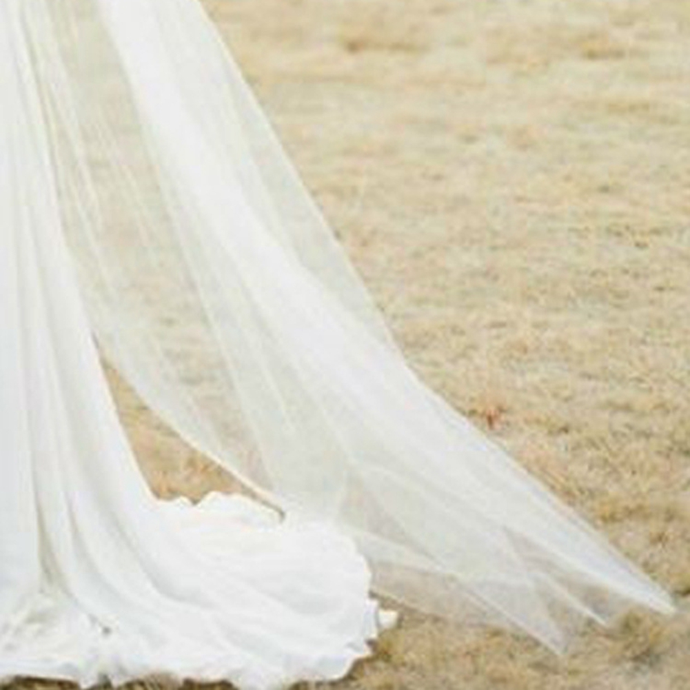 Véus de casamento de tule longo, uma camada com pente, véu de noiva para noiva, acessórios de casamento, imperdível