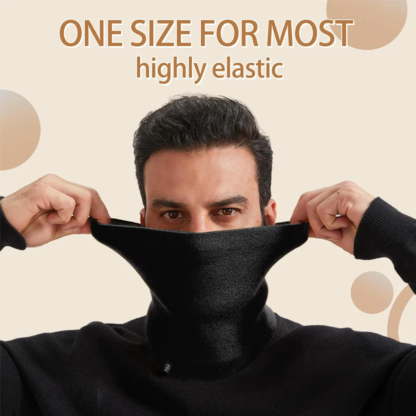 Calentador de cuello de punto suave para hombre y mujer, bufanda deportiva a la moda, cubierta para la cara, patinaje en invierno, correr, bufandas cálidas, cuello grueso a prueba de frío